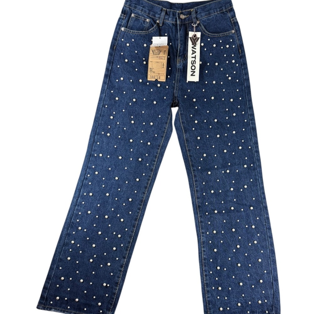 Watson Pearl Jeans‎ Mens 30 Navy Blue Denim Cotton Medium Wash Straight Leg